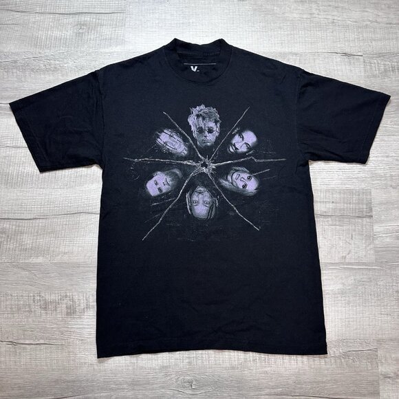 MGK Machine Gun Kelly Band Tee Black T-Shirt Size Medium Rapper Double Sided - Picture 1 of 9